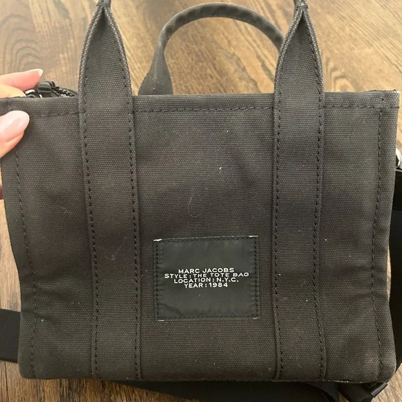 Black Canvas Tote Bag - Picture 5 of 8